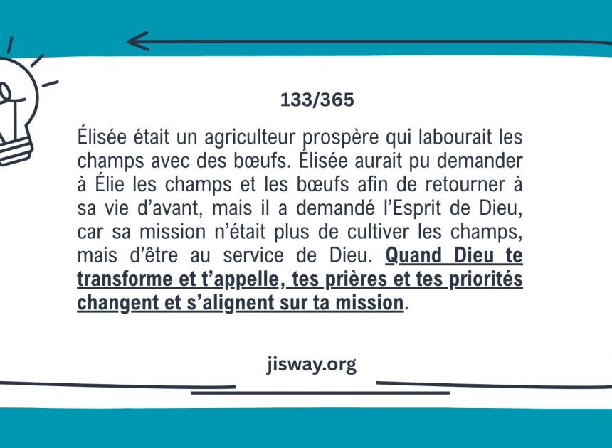 Quand Dieu t’appelle, tes priorités et tes prières changent.