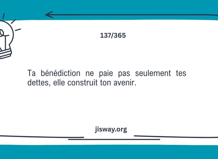 Ta bénédiction dépasse ton besoin.