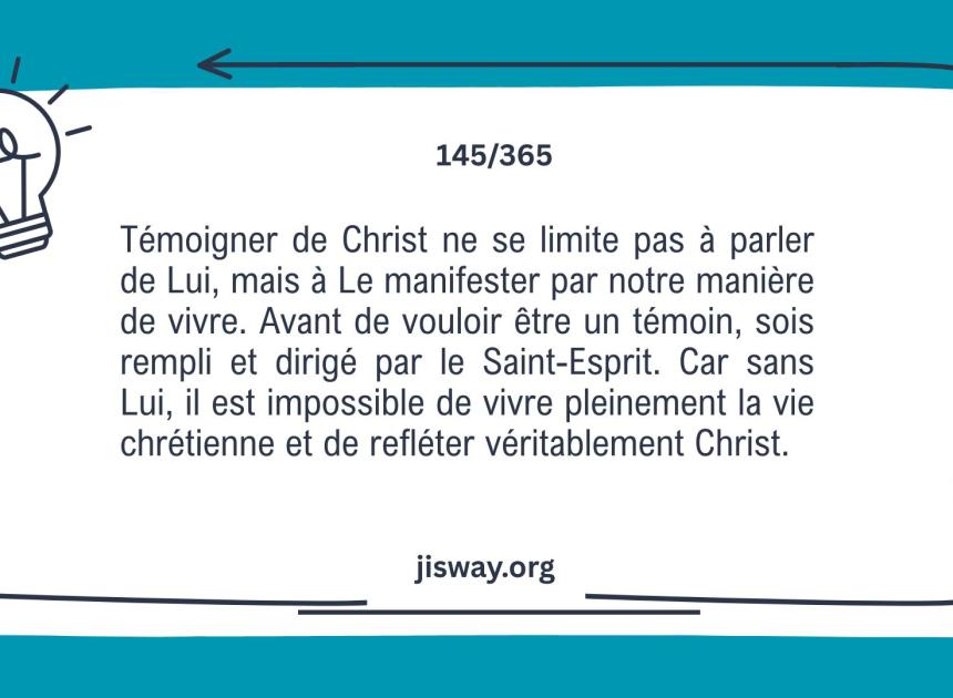 Équipé par l’Esprit, envoyé pour transformer des vies.