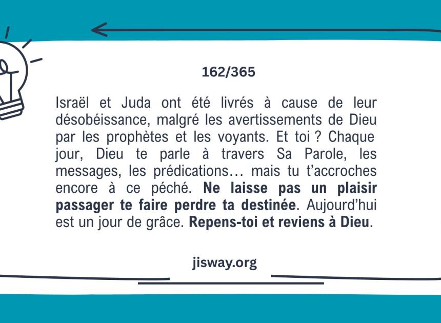 Ne sacrifie pas ton éternité pour un plaisir passager.