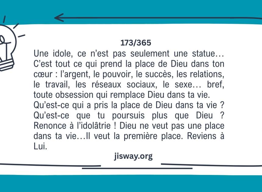 Renonce à l’idolâtrie !