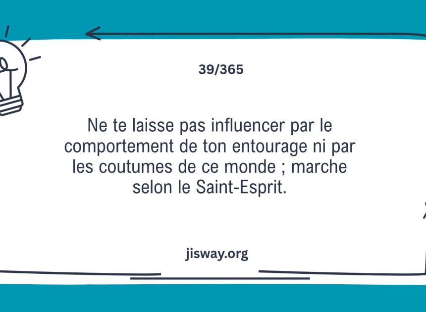 Marche selon le Saint-Esprit.