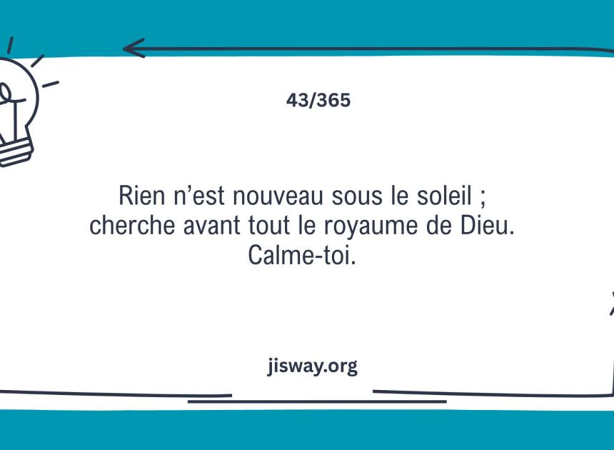 Rien n’est nouveau sous le soleil.