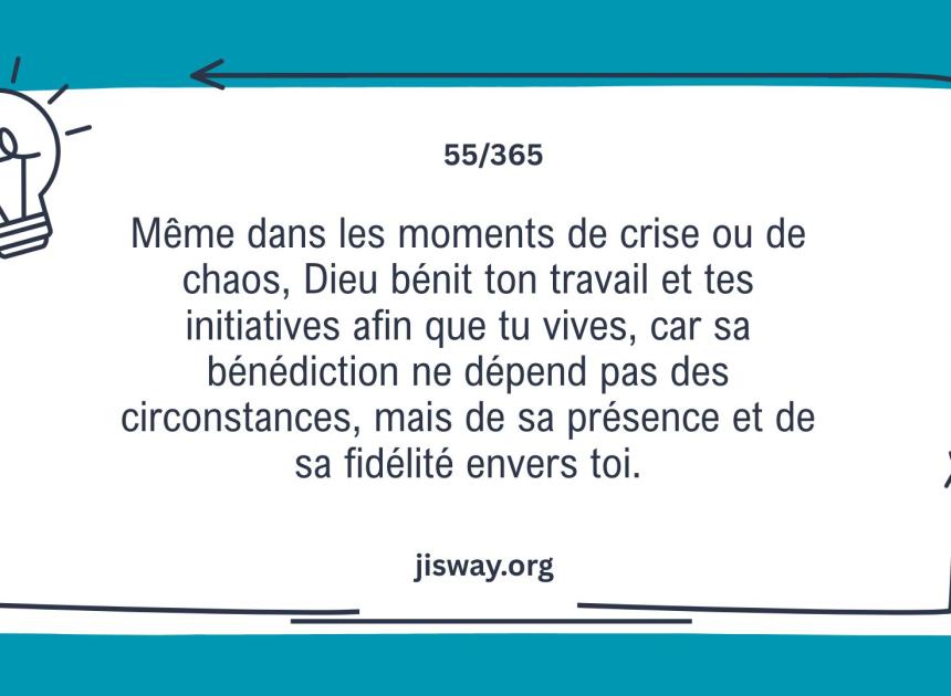 Tu n'as pas manqué de rien malgré la crise.